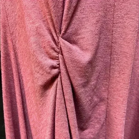 Mia Joy Pink Tank Gathered Side Midi Dress with crisscrossed back Size M - Picture 3 of 5